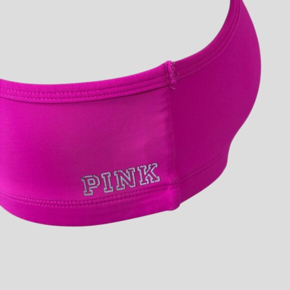 Victoria’s Secret PINK Bright Neon Pink Cut Out Ultimate Unlined Sports Bra - Picture 5 of 10